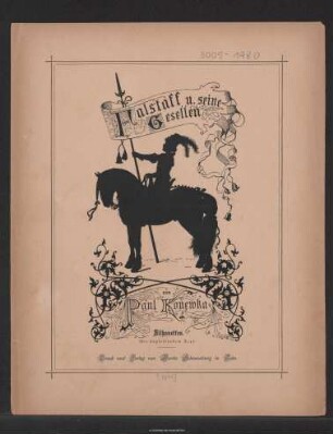 Falstaff u. seine Gesellen : Silhouetten : mit begleitendem Text