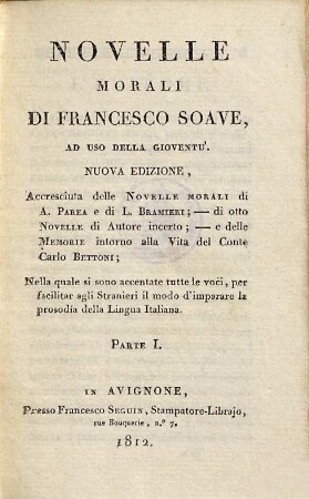 Novelle morali di Francesco Soave : ad uso della gioventù, 1
