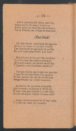 ¡Caridad!