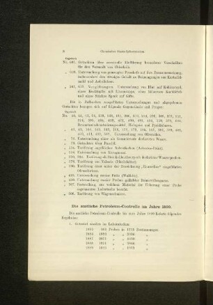 Die amtliche Petroleum-Controlle im Jahre 1899.