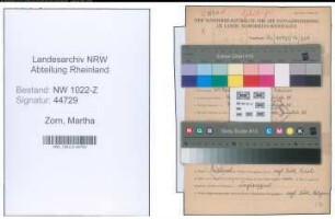 Entnazifizierung Martha Zorn , geb. 29.04.1894 (Buchhalterin)