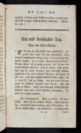 377-382, Ein und dreyßigster Tag. Von der Liebe Gottes