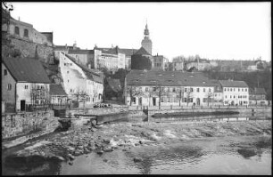 Bautzen. Spree mit Wehr, Lauenturm