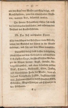 IX. Der Biß wüthender Thiere