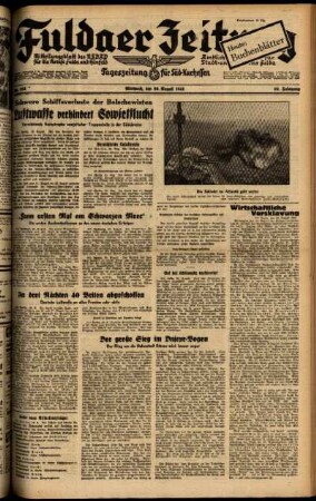 Ausgabe vom Mittwoch, den 20. August 1941.