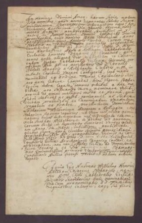 Nominierung Lothar Friedrich von Rollingens durch den Domdekan Heinrich Hartard von Rollingen.