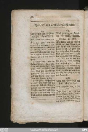 Bitlieder um geistliche Wohlthaten.