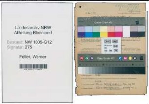 Entnazifizierung Werner Feller , geb. 24.02.1896 (Ingenieur)