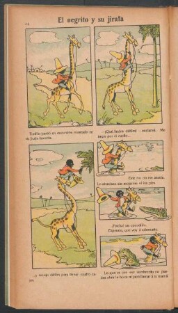 El negrito y su jirafa - [Cómic]