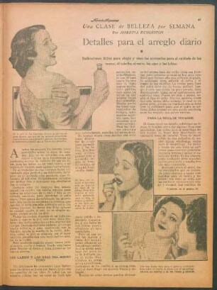Detalles para el arreglo diario : Una clase de belleza por semana