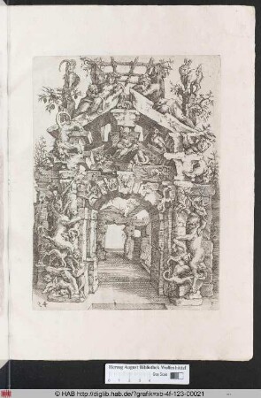 [Verfallenes Portal mit diversen Tieren. Band I.]