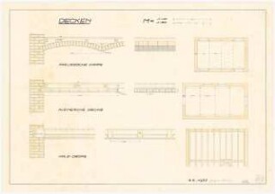 Decken: Schnitte, Details 1:10, 1:50