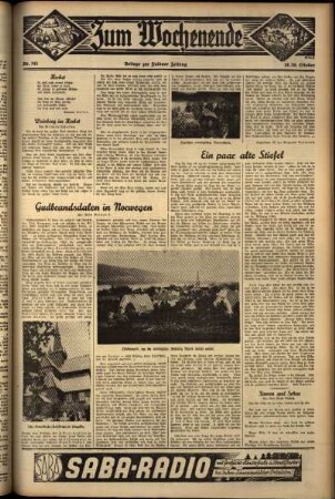 Dritte Ausgabe vom Sonntag, den 20. Oktober 1935.