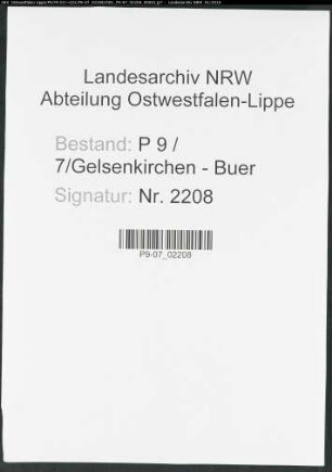 Namensverzeichnis Gelsenkirchen - Buer, Todesfälle