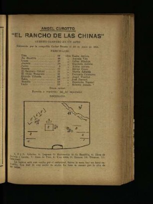 "El rancho de las chinas" : cuento campero en un acto