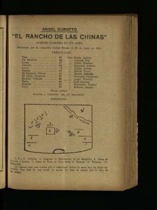 "El rancho de las chinas" : cuento campero en un acto