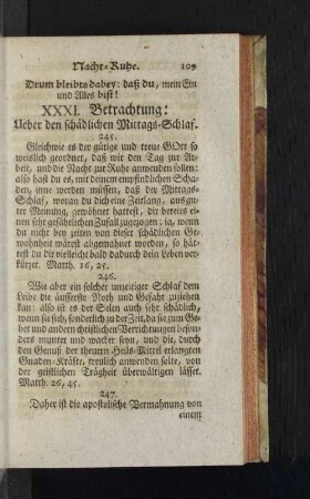[XXXI. Betrachtung - XLVI. Betrachtung.]