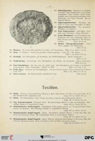 Textilien (Nr. 292-349)