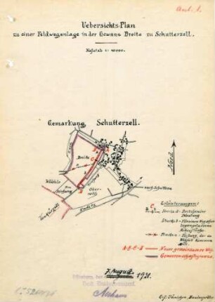 Anlage von Feldwegen im Gewann Breite auf Gemarkung Schutterzell