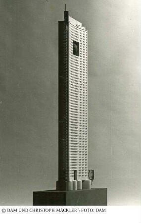 Projekt Frankfurt (Hochhaus Hippodrom, Kennedyallee) - Modell des Gesamtgebäudes