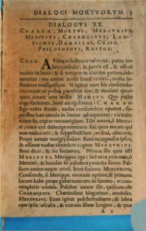 Luciani selecti mortuorum dialogi : cum interpretatione Latina, & grammatica, singularum vocum explanatione