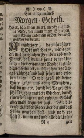 Ein allgemeines Morgen-Gebeth