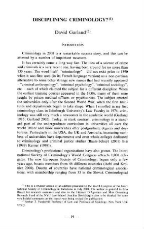 19-38, 5. Disciplining Criminology?