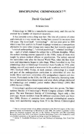 19-38, 5. Disciplining Criminology?