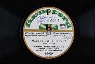 Meine Lust ist Leben! / (Wilh. Kienzl)