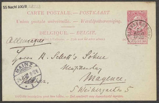 Brief an B. Schott's Söhne : 23.08.1902