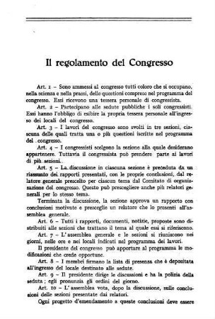 52-53, Il regolamento del Congresso
