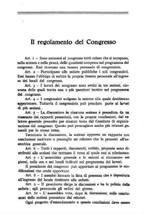 52-53, Il regolamento del Congresso