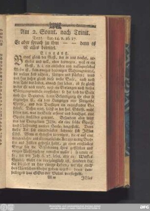 Am 2. Sonnt. nach Trinit. Text. Luc. 14. v. 16. 17.