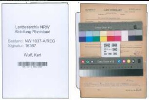 Entnazifizierung Karl Wulf , geb. 22.01.1904 (Postschaffner)