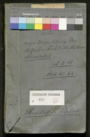 Verpachtung des städtischen Forstdistrikts Kleiner Priewinkel