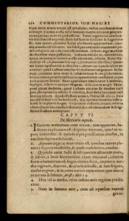 Caput VI. De Meteoris aqueis.