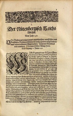 Alte Reichs Abschied und Handlunge[n] : So dem gemeinen nutzen zu gutem, theils auß Chur-Fürsten und Stätten Archivis, theils auß hievor getruckten alten Exemplarien zusammen getragen worden