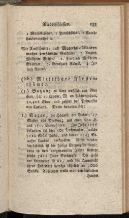 (bb.) Mittelbare Fürstenthümer. - cc.) Freie Standesherrschaften.