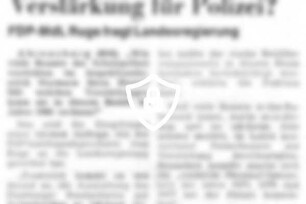 Verstärkung für Polizei?