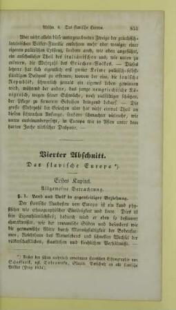 Vierter Abschnitt. Das slavische Europa