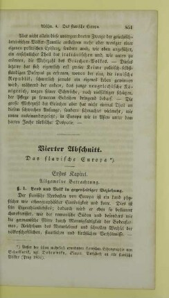 Vierter Abschnitt. Das slavische Europa