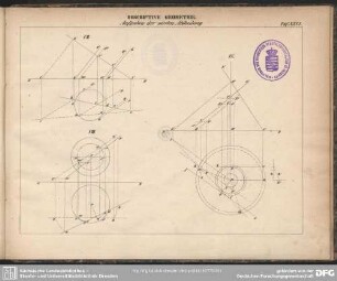 Descriptive Geometrie. Aufgaben der vierten Abtheilung. Taf. XXVI
