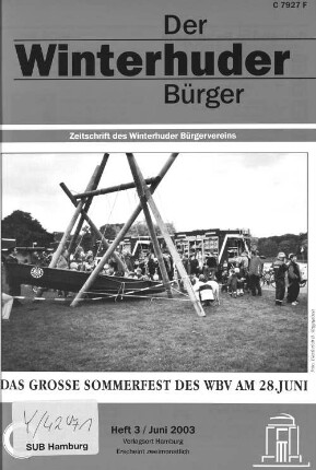 Heft 3 / Juni 2003 : Zeitschrift des Winterhuder Bürgervereins