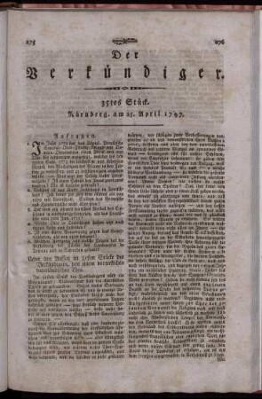 35tes Stück. Nürnberg, am 25. April 1797