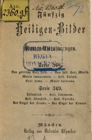Heiligen-Bilder in Blumen-Umrahmungen, 348