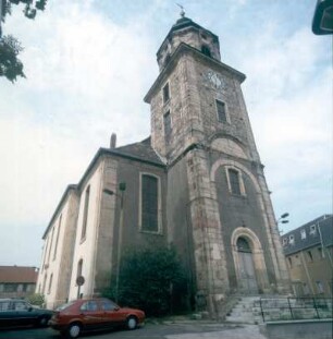 Bad Salzungen. Stadtpfarrkirche St. Simplicius. Ansicht von Südost