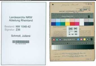 Entnazifizierung Juliane Schmoll , geb. 03.03.1914 ()
