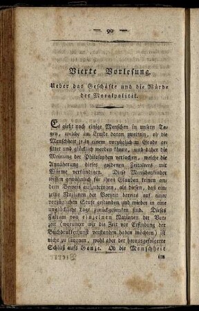 Vierte Vorlesung.