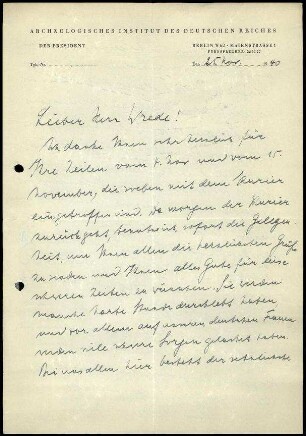 M. Schede an W. Wrede