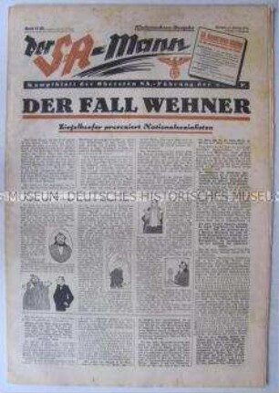 Wochenzeitung "Der SA-Mann" mit Bildbericht zur Autoschau des NSKK
